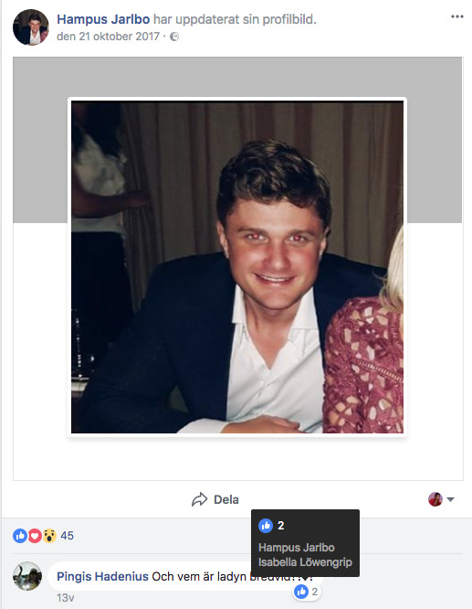 Hampus Jarlbo på Facebook. Hampus Jarlbo på Facebook.
