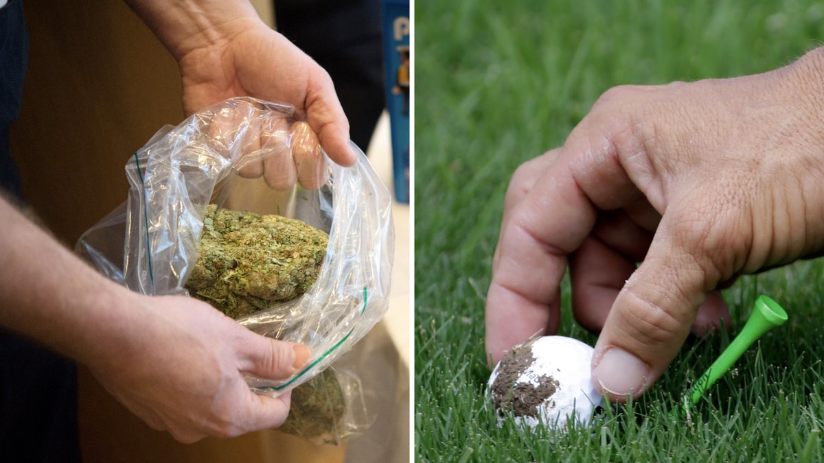 Polisen hittade 30 kilo narkotika på en golfklubb.