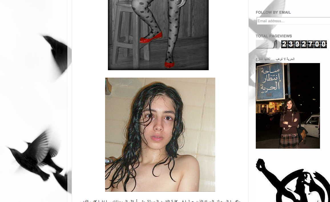 Aliaa Magda el-Mahdy protesterade mot Egyptens begränsade yttrandefrihet genom att lägga ut nakenbilder på sig själv.