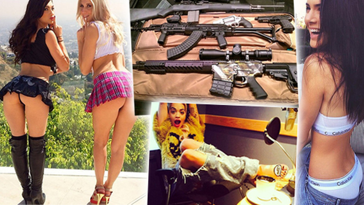 Minikjolar, vapen, underkläder och tekoppar är givna succér på Instagram. 