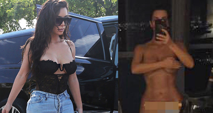 Kim Kardashian, brun utan sol, Snapchat