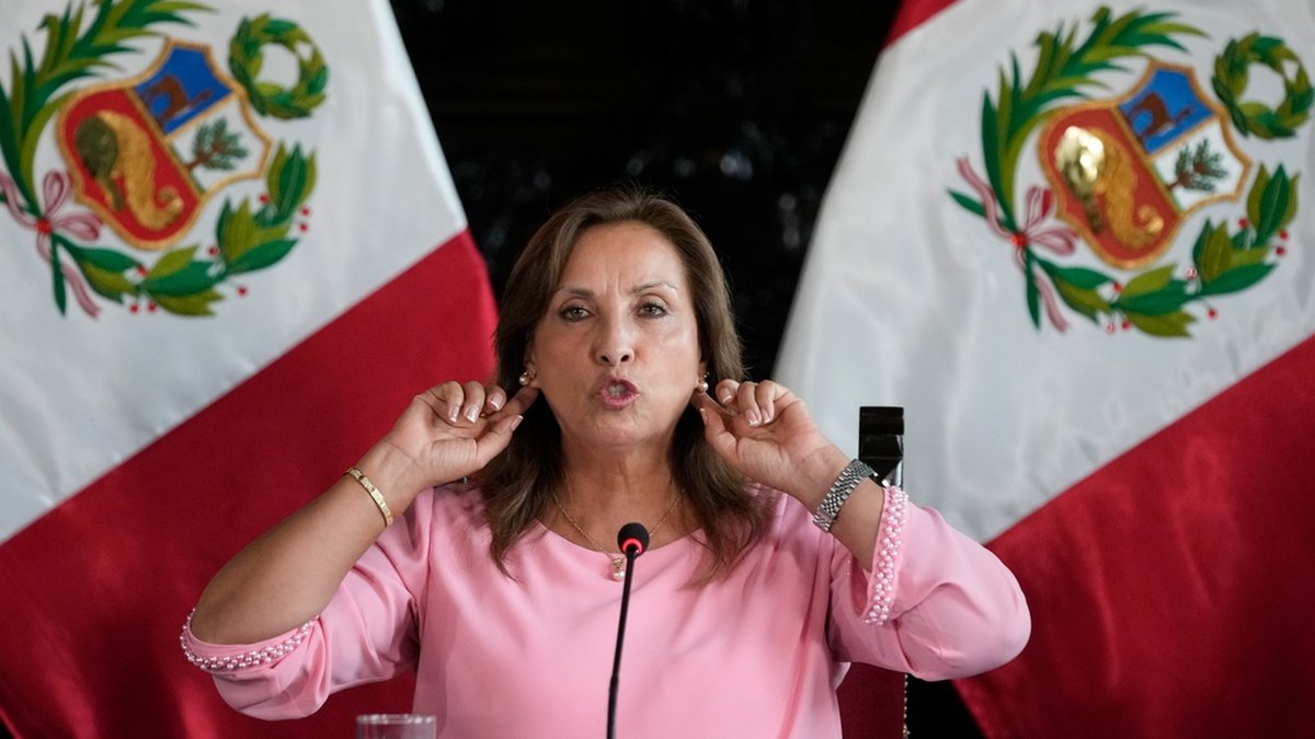 Perus president Dina Boluarte har hamnat i en mindre skandal om dyra Rolexklockor och juveler och hur hon egentligen fått dem. Arkivbild.
