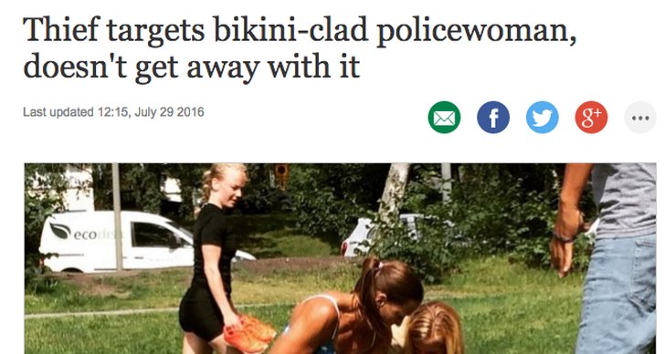 Polisen, Succé, Stockholm, Tjuv, Bikini