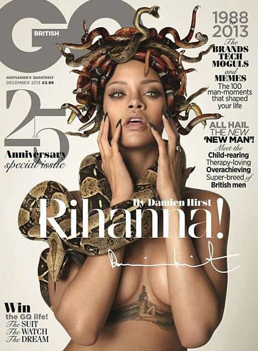 Rihanna poserade för tidningen GQ. Rihanna poserade för tidningen GQ.