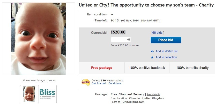 Ebay, Manchester City, Baby, Manchester United