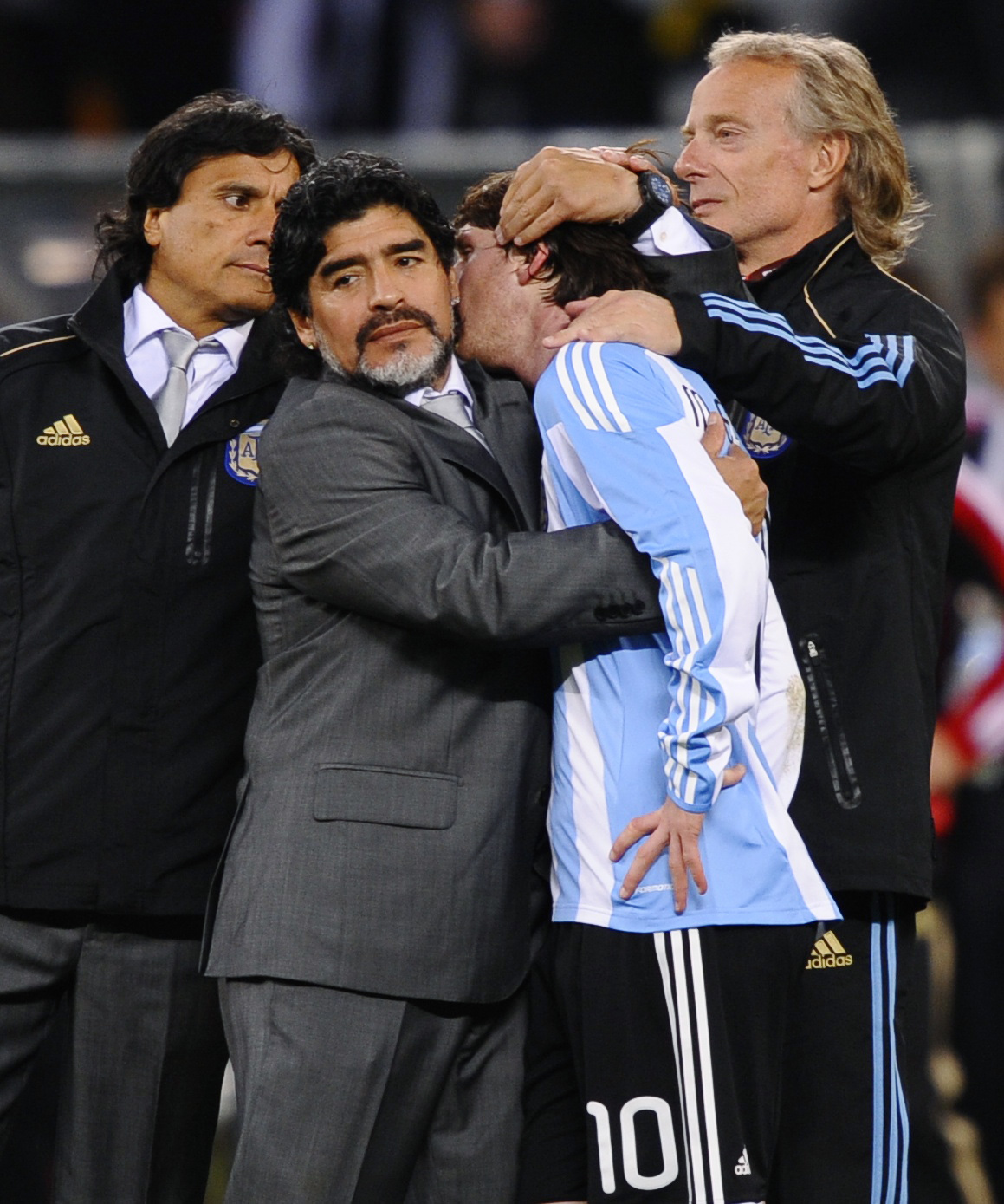 Diego Maradona var tränare för Argentina tidigare.