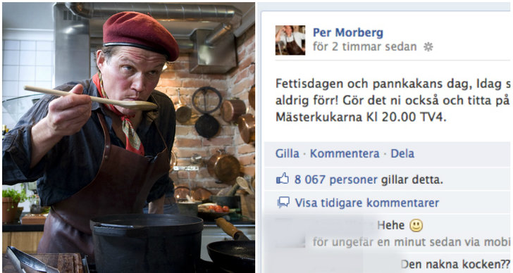 Per Morberg, Sveriges Mästerkock, Facebook, tv-serie