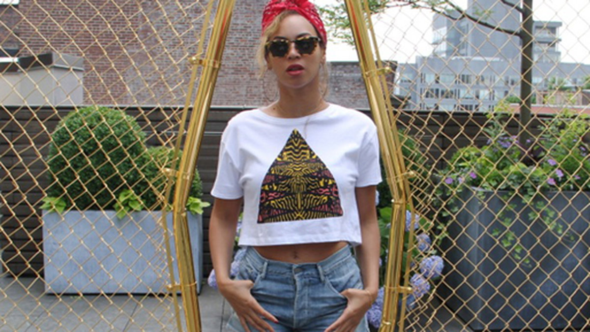 Beyoncé i heta jeansshorts. 
