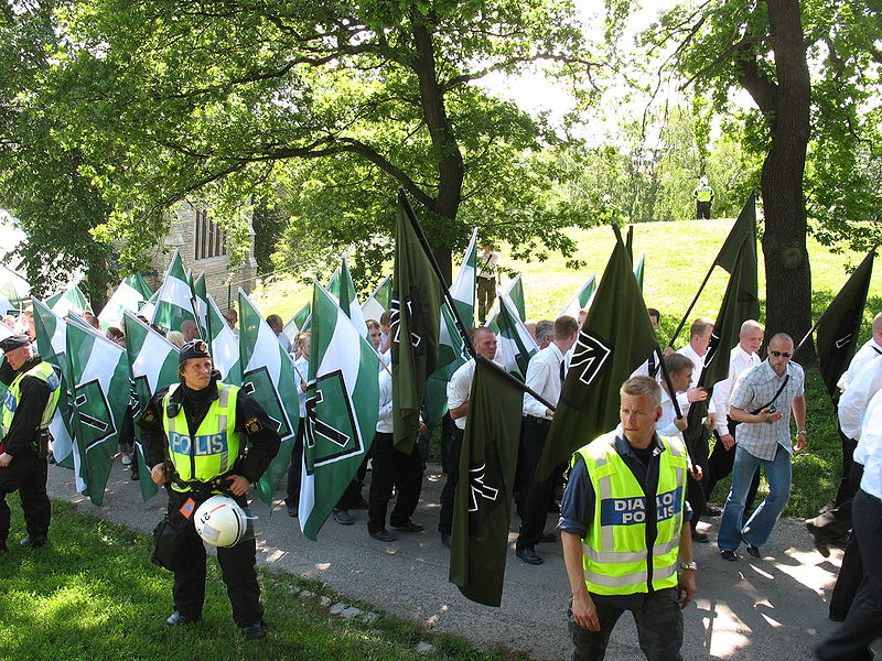 Svensk motståndrörelse manifesterade i centrala Stockholm under lördagen.