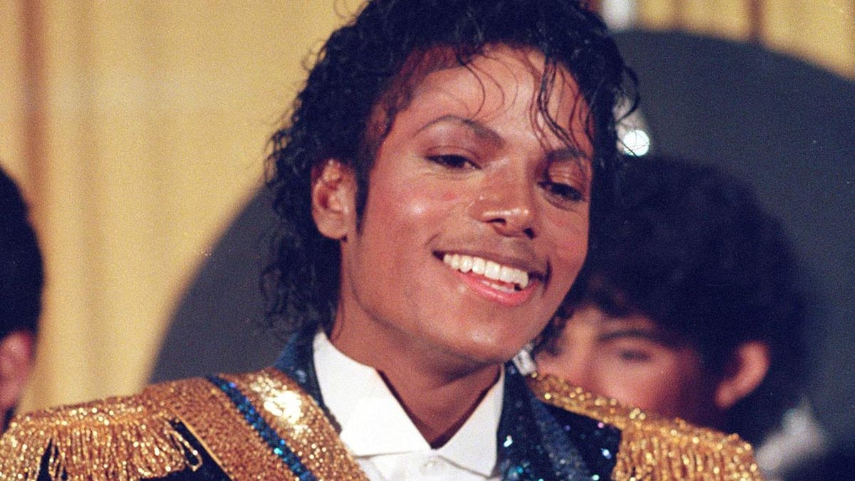 Michael Jackson under Grammygalan 1984 där han vann åtta Grammys.