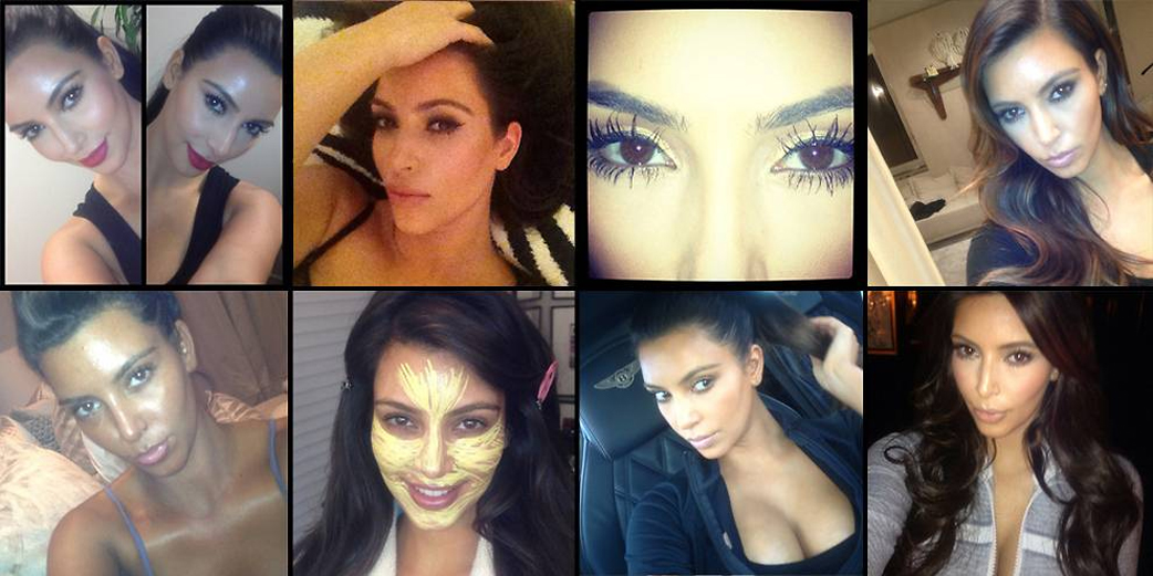 Flest egobilder: Kim Kardashian. Flest egobilder: Kim Kardashian.