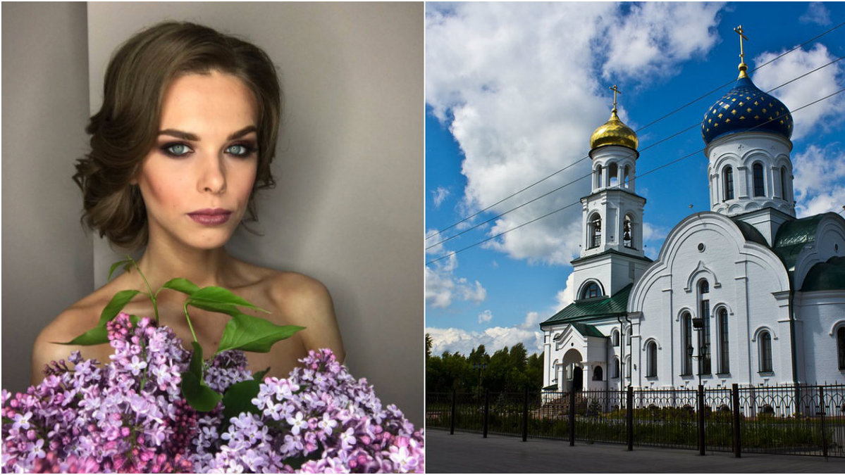 En modell från Ryssland poserade för en bröllopstidning. 