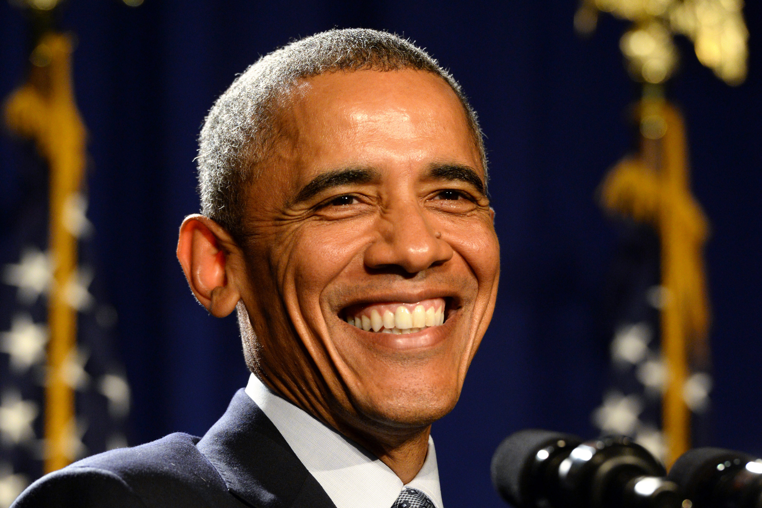 Barack Obama bjuder på ett leende. Studier visar att människor har mer förtroende för dem som ler. 