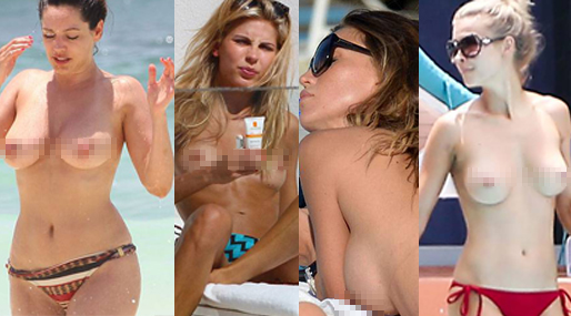 Kelly Brook, Jessica Hart och Joanna Krupa är några av kändisarna som solar topless. OBS: Varning för ocensurerade bilder i bildspelet! Kelly Brook, Jessica Hart och Joanna Krupa är några av kändisarna som solar topless. OBS: Varning för ocensurerade bilder i bildspelet!