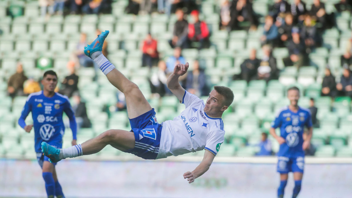 IFK Norrköpings Jacob Ortmark cykelsparkade in 2–0 borta mot Gif Sundsvall i allsvenskan.