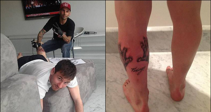 Tatueringar, Thiago, Hyllning, Sonen, Lionel Messi