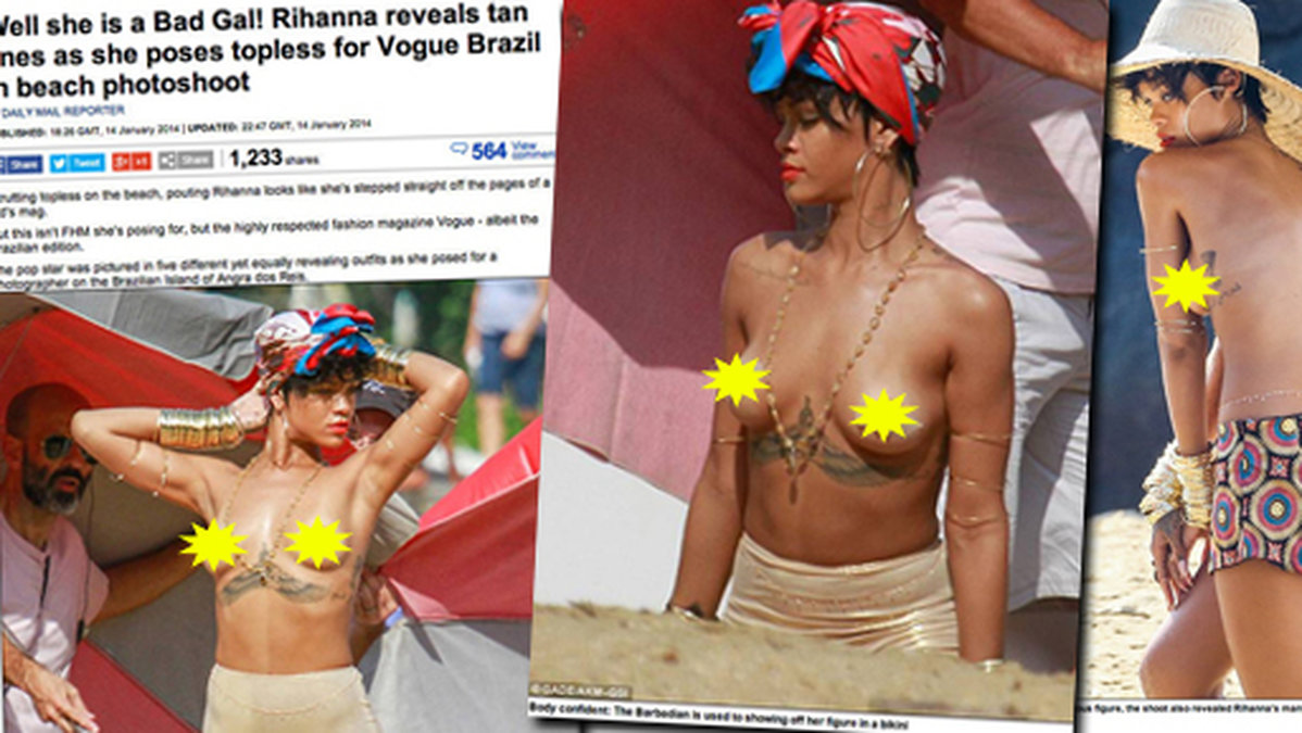 Under tisdagen fotograferades Rihanna för brasilianska Vogue. Se bilderna här. 