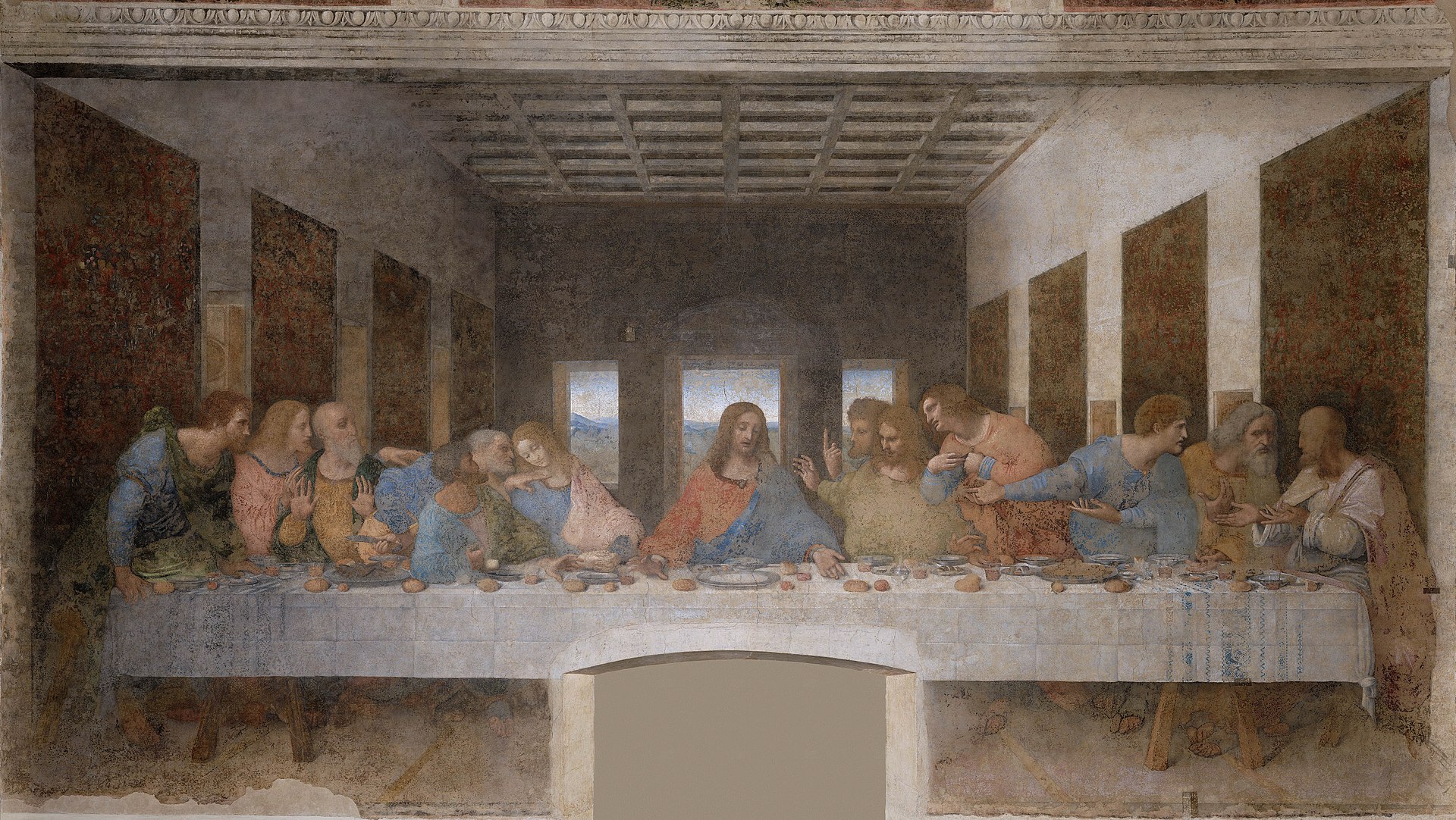 Jesus med sina lärjungar vid den sista måltiden Jesus med sina lärjungar vid den sista måltiden