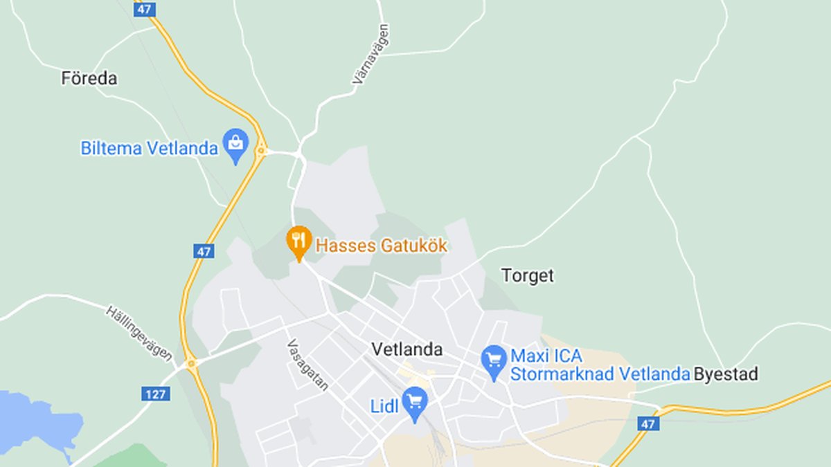Google maps, Vetlanda