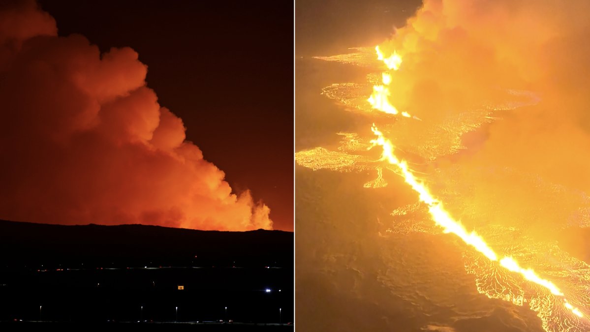 Ett kraftigt vulkanutbrott har startat på isländska Reykjaneshalvön.