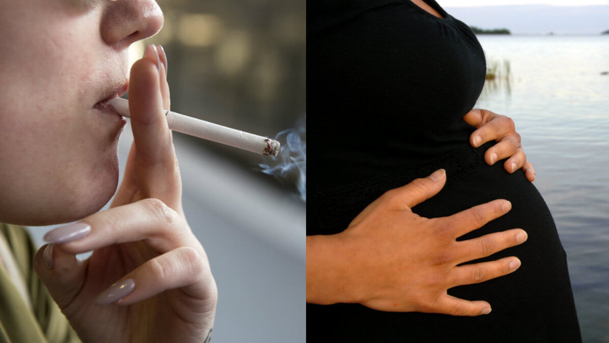 Alexandra rökte under den första tiden när hon var gravid. 