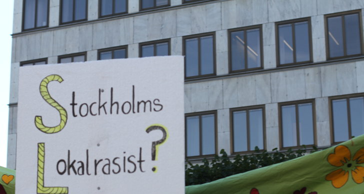 tunnelbana, SL, Stockholm, Rasism, Demonstration, Kampanj, Sverigedemokraterna