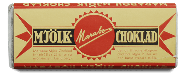Marabou mjölkchoklad var under 1920- och 30-talet en populär choklad. Priset? 25 eller 10 öre styck – beroende på storlek. Marabou mjölkchoklad var under 1920- och 30-talet en populär choklad. Priset? 25 eller 10 öre styck – beroende på storlek.