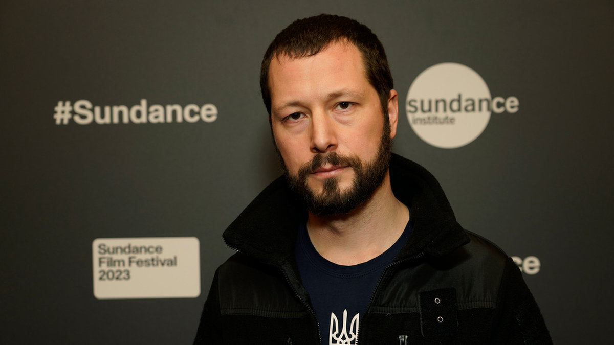 Journalisten och skaparen av dokumentären '20 Days in Mariupol', Mstyslav Chernov, på Sundancefestivelen i Utah 2023.
