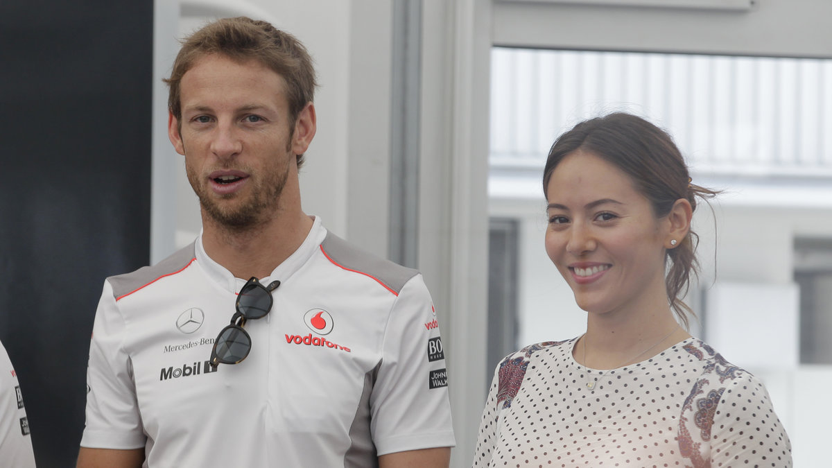 Jenson Button och hans fru Jessica Michibata.