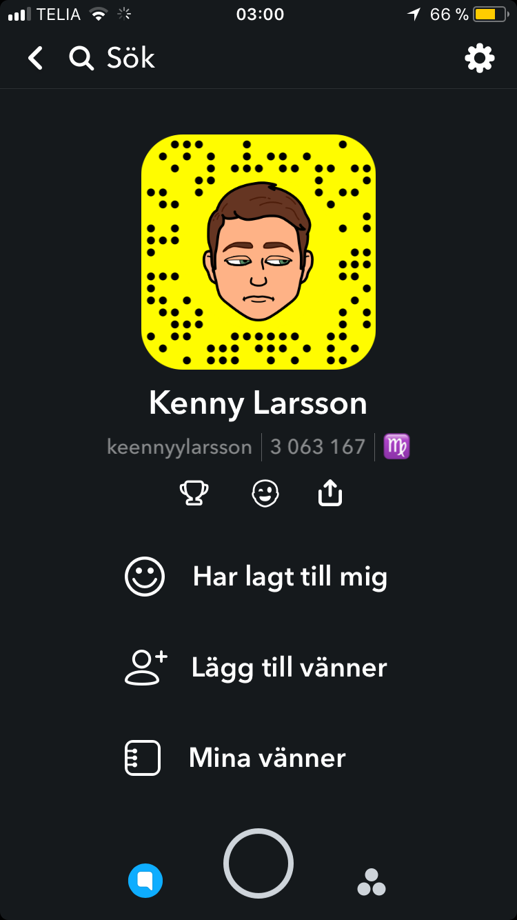 Kenny Larsson från Askersund har högst score på Snapchat i Sverige Kenny Larsson från Askersund har högst score på Snapchat i Sverige