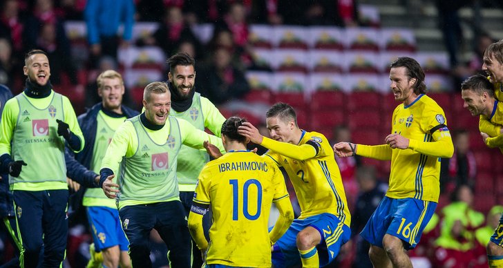 Sverige, Danmark, Zlatan Ibrahimovic, Playoff, Frispark, Fotboll, EM
