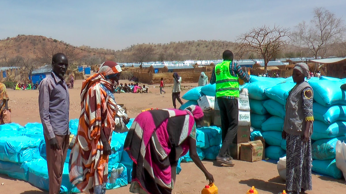 Inbördeskriget i Sudan har utlöst en av de värsta flyktingkriserna för närvarande. Här ett flyktingläger i Tchad i mars i år.