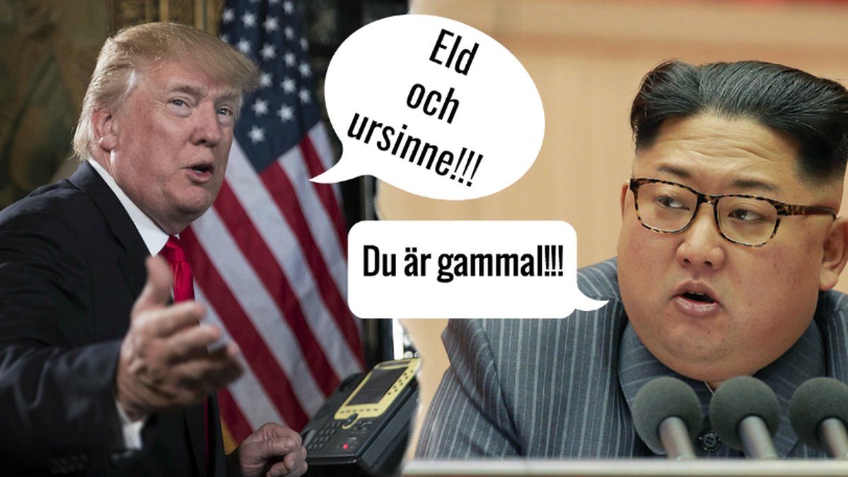 Donald Trump och Kim Jong-Un har hårda ordbråk
