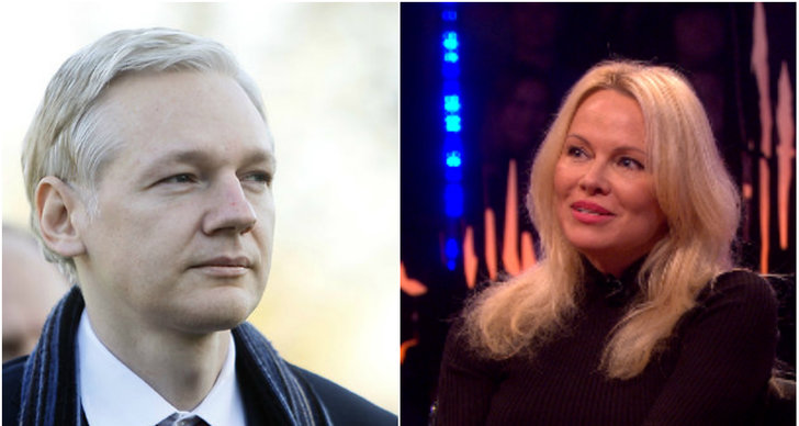 Julian Assange, Pamela Anderson, Skavlan