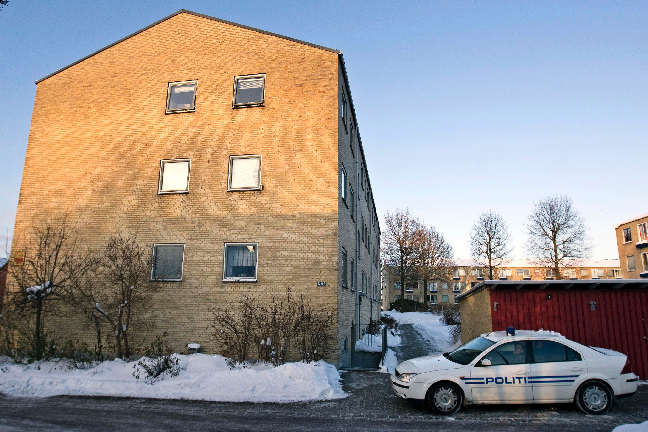 Det var i det här huset som dansk säkerhetspolis slog till och grep männen. 