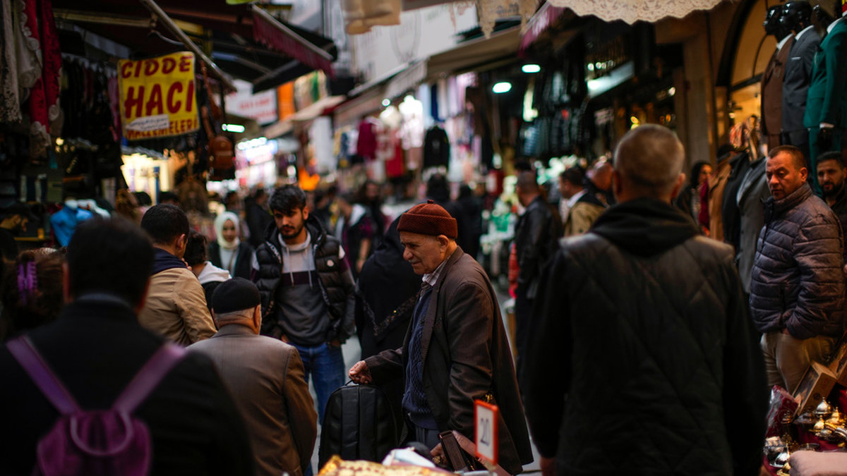 Gatuförsäljning i Istanbul, Turkiet. Arkivbild.
