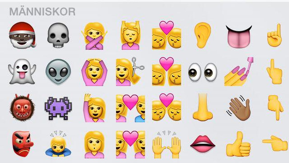Massor av emojis. 