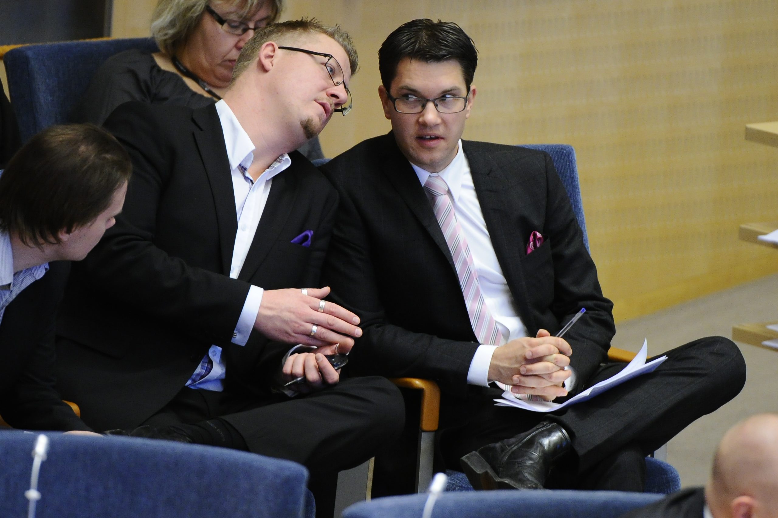 Jimmie Åkessons pressekreterare Linus Bylund hävdar att allt är påhittat.
