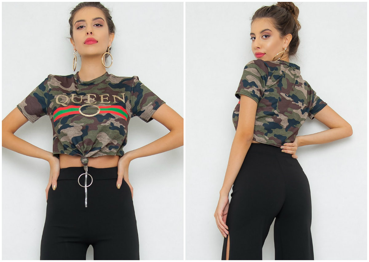 T-shirt militär queen T-shirt militär queen