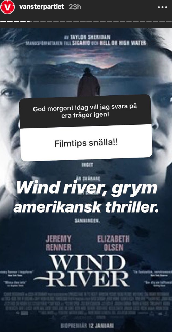 Q&A på Vänsterpartiets Instagram Q&A på Vänsterpartiets Instagram