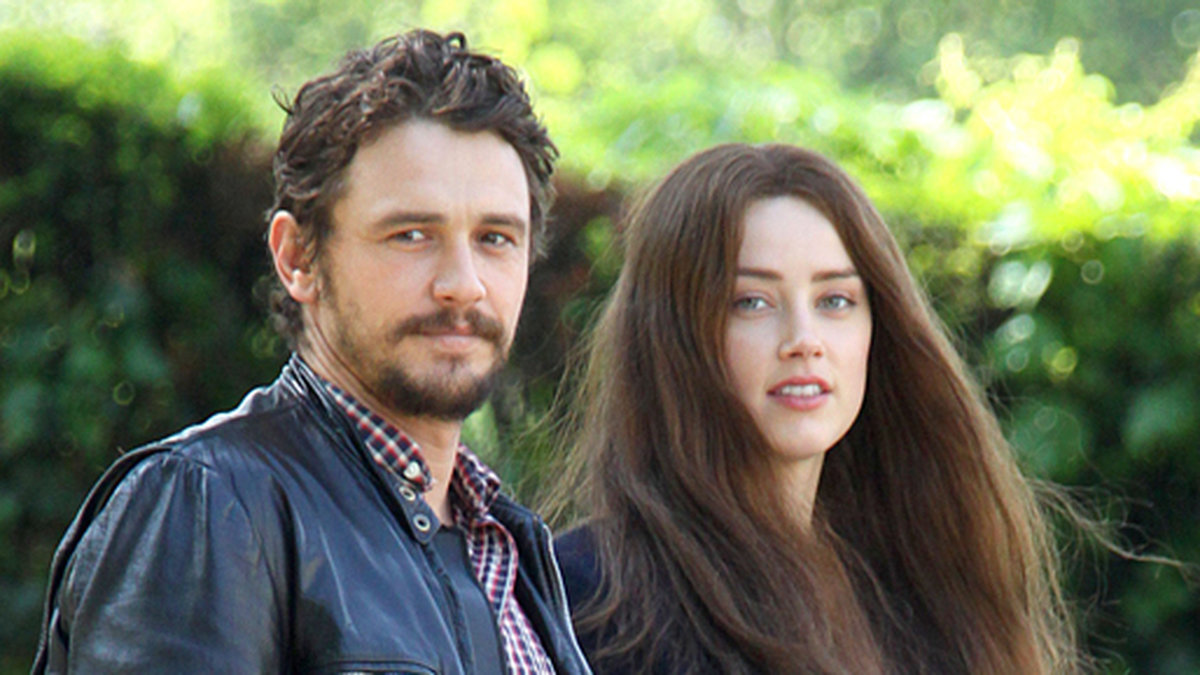 James Franco och Amber Heard spelar in scener till sin nya film The Adderall Diaries.
