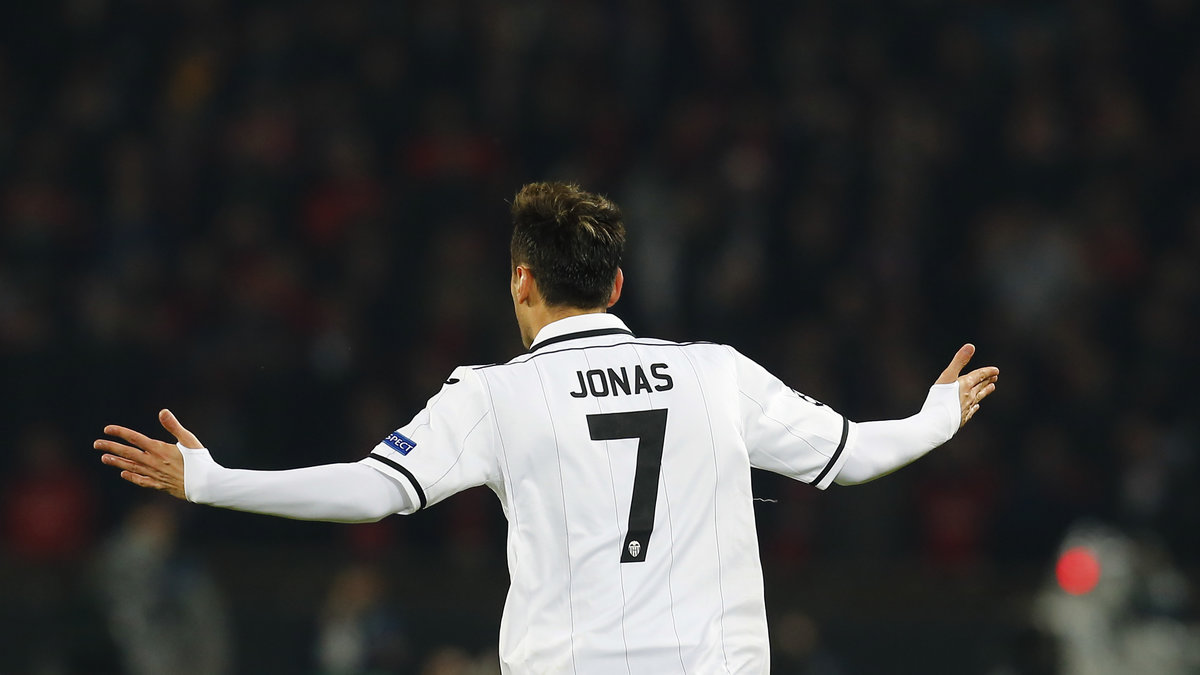 Jonas gjorde 1-0 för Valencia i den 55:e minuten.