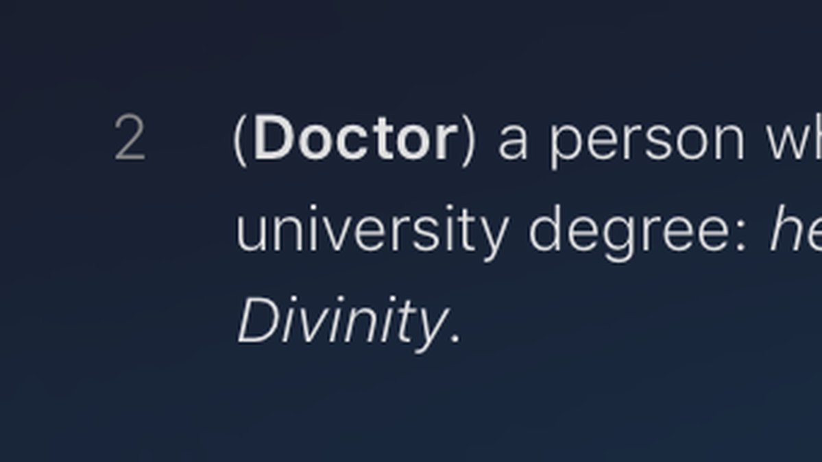Han är också läkare. Javisst.