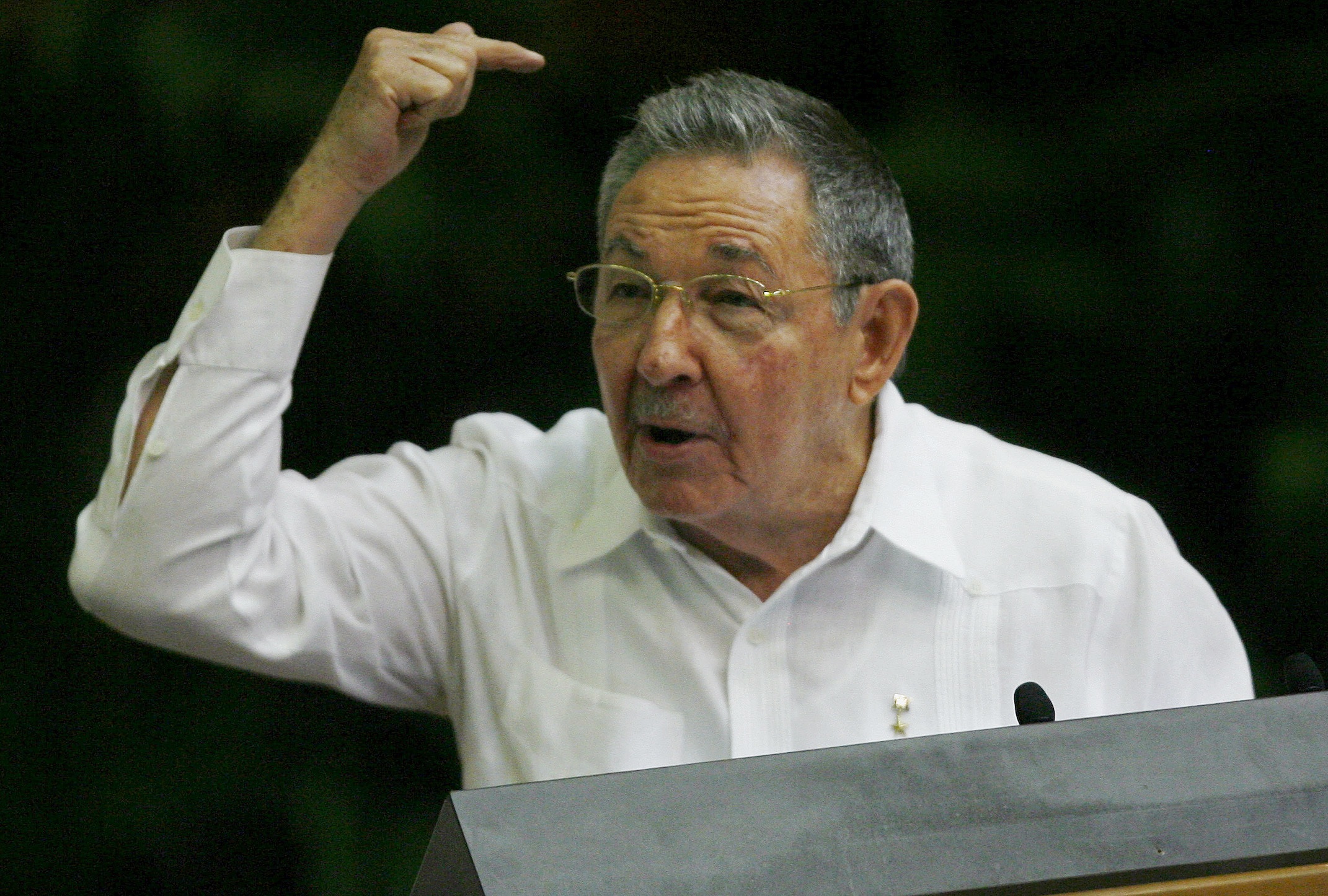 Raúl Castro under kongressen. 