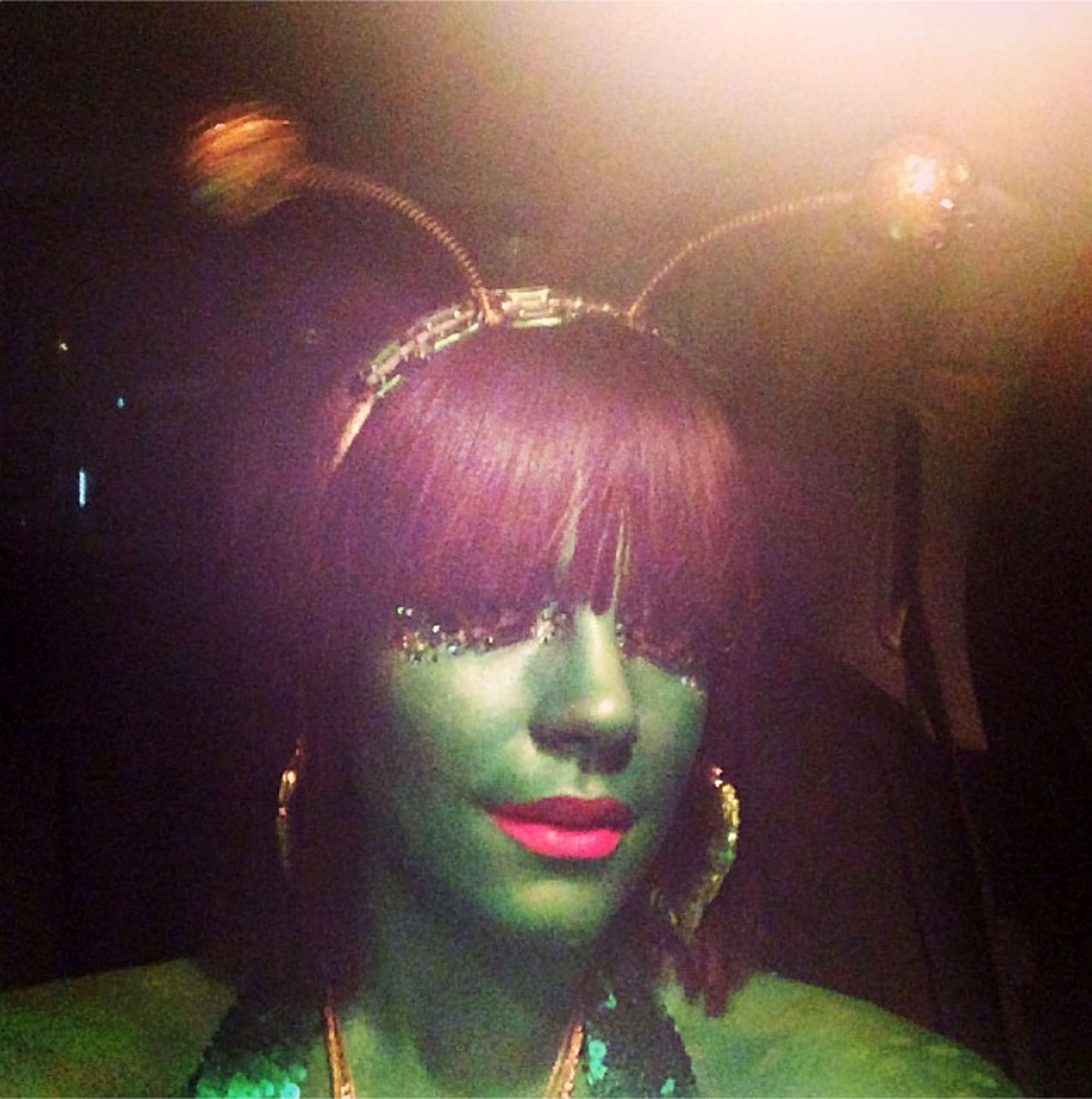 Lilly Allen som Shrek. Lilly Allen som Shrek.