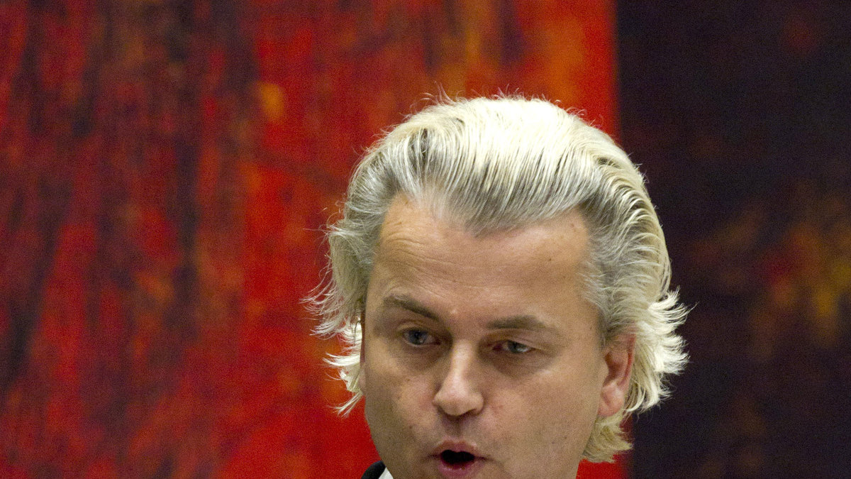 Geert Wilders är partiledare för det nederländska "Frihetspartiet". Han är känd för sin kritik mot islam.