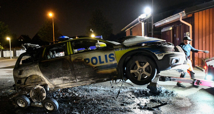 Polisbil, Bostad, Falsklarm, Brand, Anlagd, Malmö
