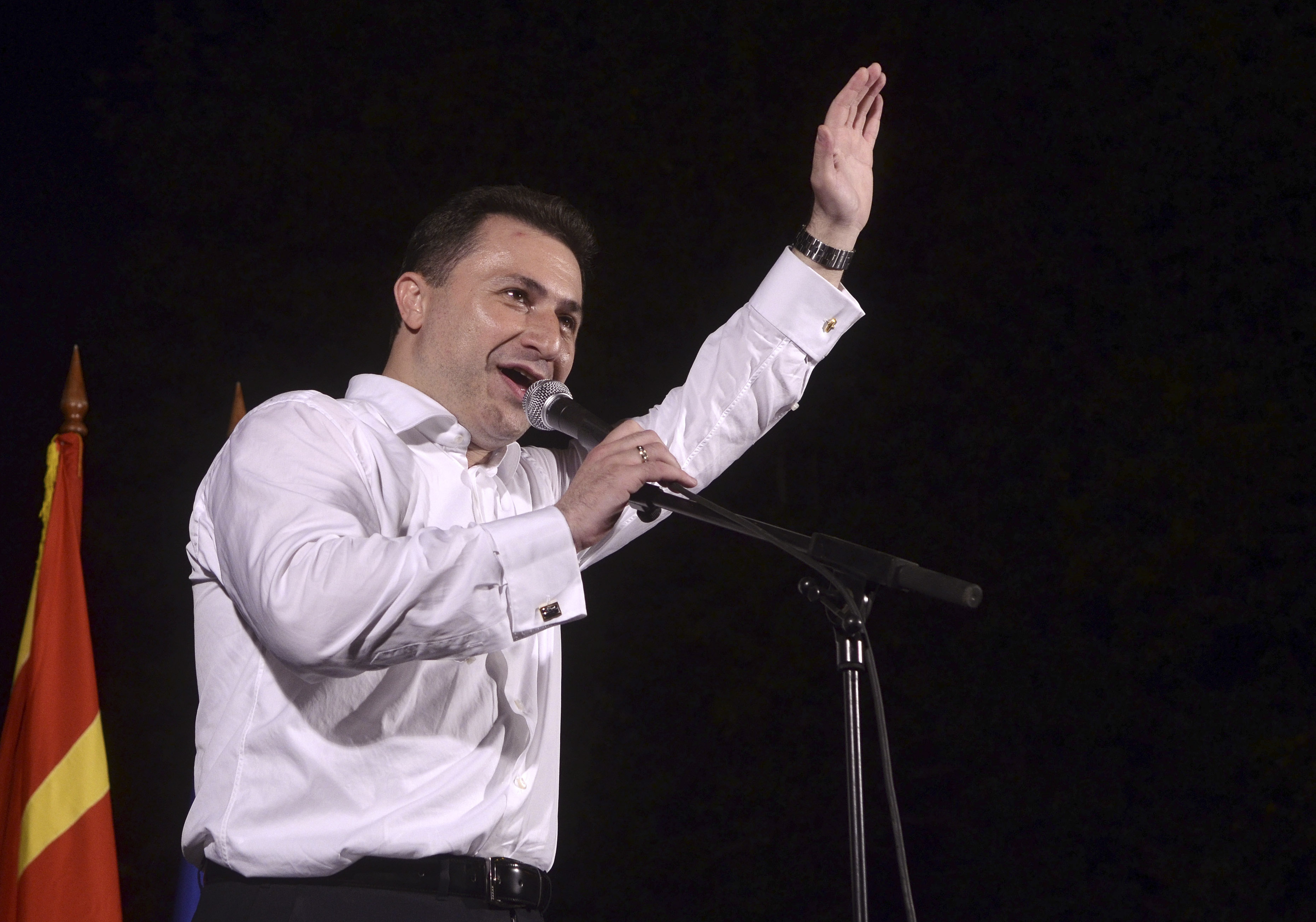 ...och dess ledare Nikola Gruevski uttryckte sin glädje över att få fortsatt förtroende att leda landet.
