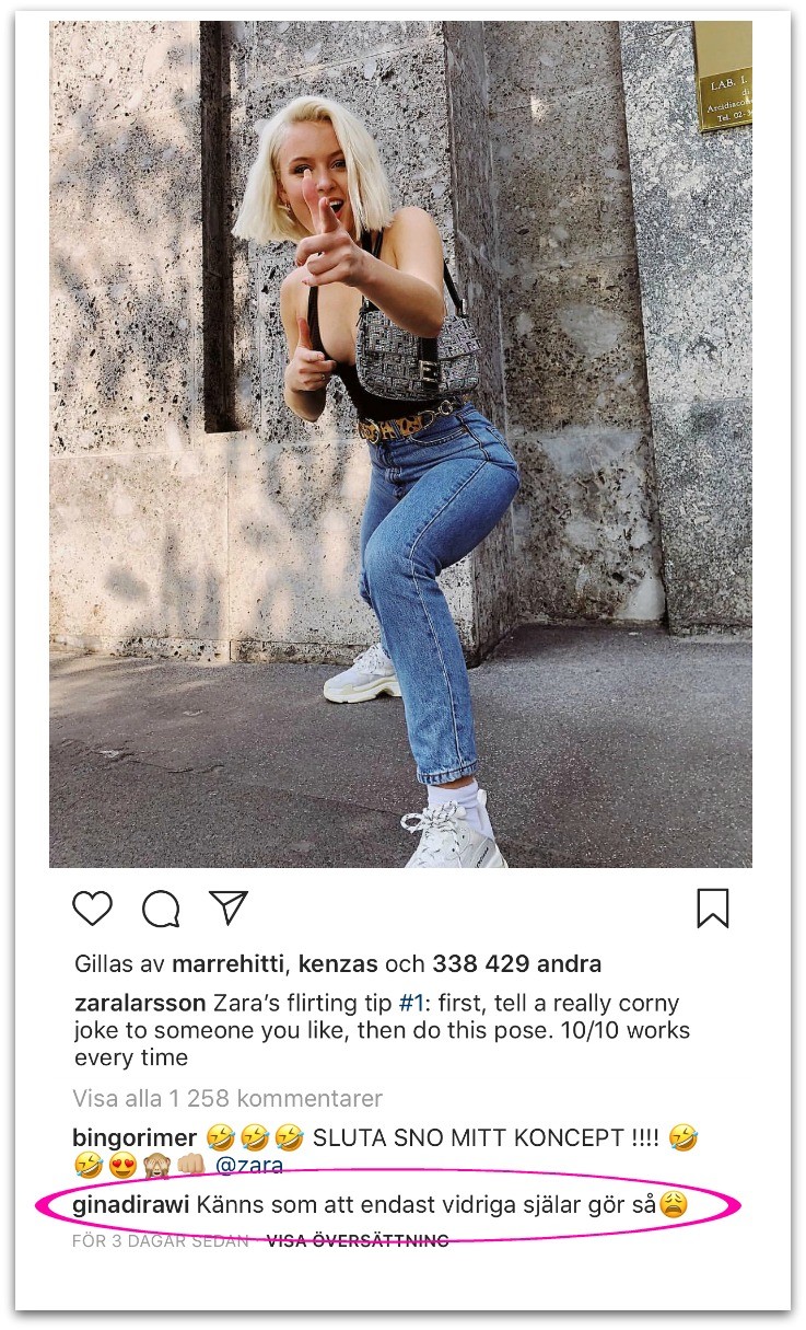 Zara Larsson striking a pose Zara Larsson striking a pose