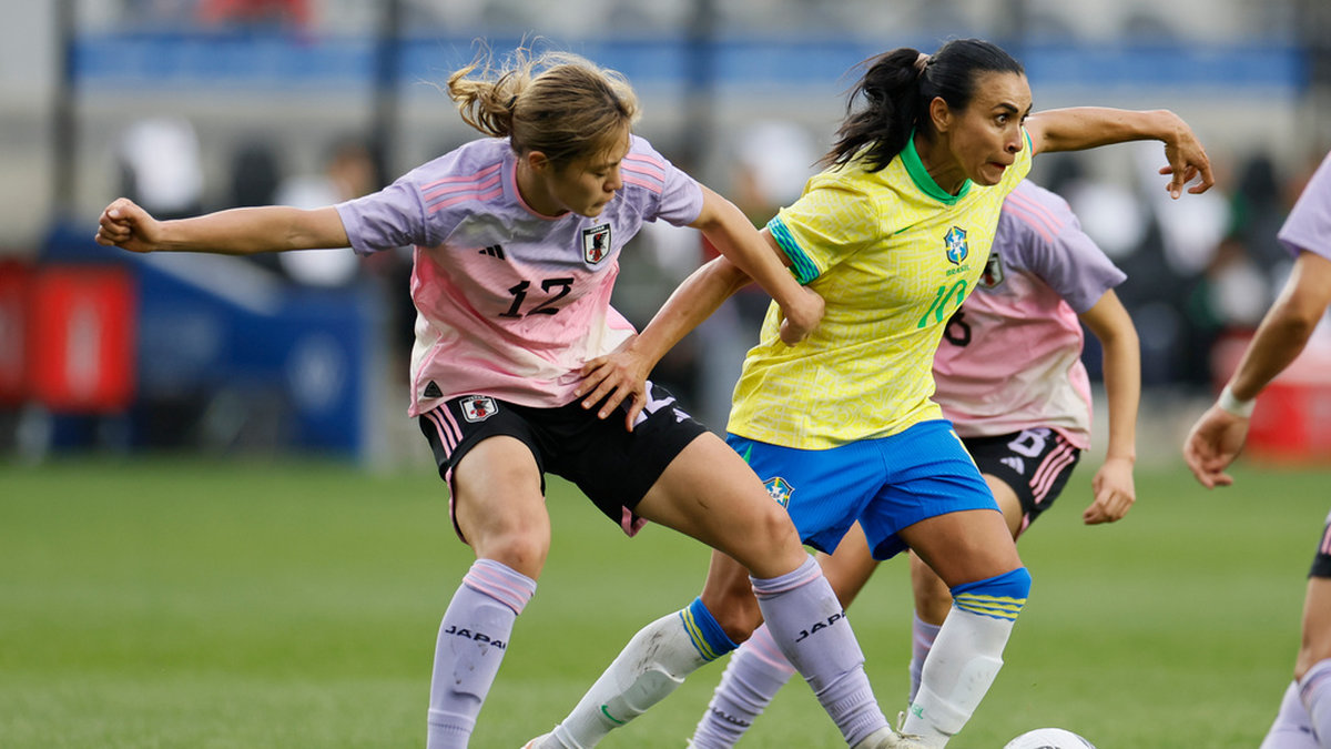 Brasiliens fotbollsikon Marta slutar i landslaget efter 2024. Arkivbild